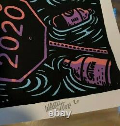 SIGNED xx/100 PEARL JAM 2020 San Diego Art Print Poster Ward Sutton Ames Bros