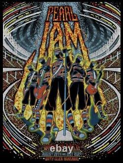 Set Of 5 Pearl Jam Event Posters Chicago Wrigley Field! Aug 29 & 31 2024