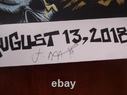 Signed Pearl Jam Missoula 2018 poster. Signed by Jeff Ament & BobbydrawsSkullz