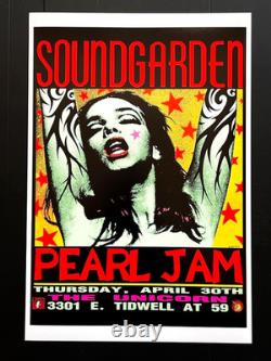 Soundgarden Pearl Jam Concert Poster Green Lady Frank Kozik 1992 Japan