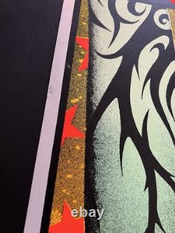 Soundgarden Pearl Jam Houston 1992 Frank Kozik 1st ed Green Lady poster unicorn