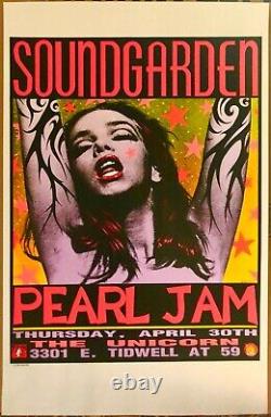 Soundgarden / Pearl Jam Unicorn, Huston 1992 #'d Poster by Frank Kozik