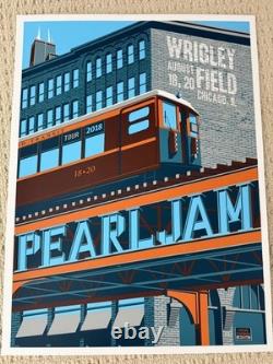 Steve Thomas Pearl Jam Wrigley Field Chicago Poster 2018 August 18 20 8/18 8/20