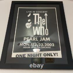 The Who With Special Guest Pearl Jam House If Blues Chicago Sep 23 2002 Poster