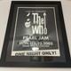 The Who With Special Guest Pearl Jam House If Blues Chicago Sep 23 2002 Poster
