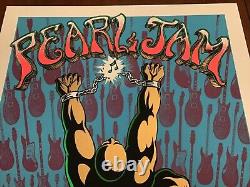 Ultra Rare Emek Poster Pearl Jam Charlotte 96 Sperry Foo Fighters Tool Metallica