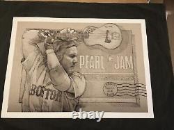 Ultra Rare Pearl Jam Poster Boston Fenway Red Sox 2016 Fox Emek Sperry Vedder U2