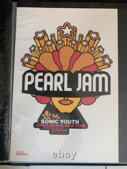 VINTAGE 2000 Pearl Jam Sonic Youth Jones Beach August New York NY Poster MINT