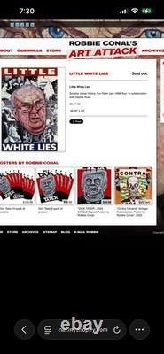 Very Rare 1996 Little White Lies Jesse Helms Robbie Conal Poster For Pearl Jam