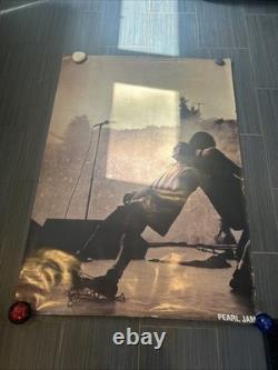 Vintage 1990s Pearl Jam Live Back to Back Original Giant Subway Poster 56 x 40