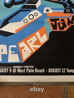 Vintage 2000 Pearl Jam & Sonic Youth FLA Concerts Original Silk Screen Poster