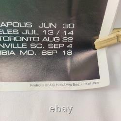 Vintage Pearl Jam 1998 Yield North American Tour Poster Ames Bros Printed In USA