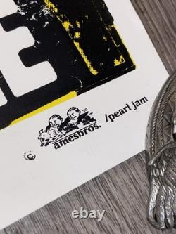 Vintage Pearl Jam Poster 1995 Ames Bros. Concert Memorabilia Salt Lake City 90's
