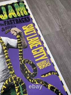 Vintage Pearl Jam Poster 1995 Ames Bros. Concert Memorabilia Salt Lake City 90's