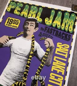 Vintage Pearl Jam Poster 1995 Ames Bros. Concert Memorabilia Salt Lake City 90's