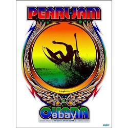 X/130 Signed Screen Print Gig Poster Pearl Jam Ohana 2021 Ames Bros Surfing Art